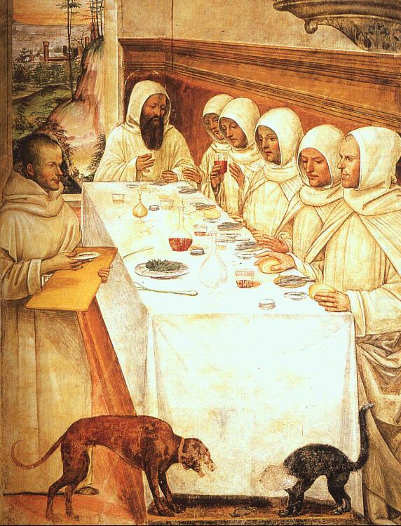 Giovanni Sodoma St.Benedict his Monks Eating in the Refectory china oil painting image
